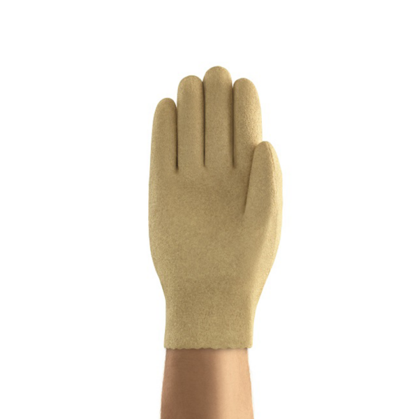 Vinyl dipped coating on an interlock knit liner