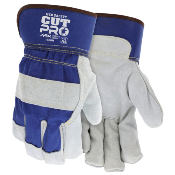 Cut Resistant Leather Palm Work Gloves