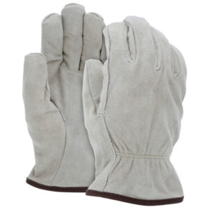 Fleece Lined Insulated Leather Driver Work Gloves