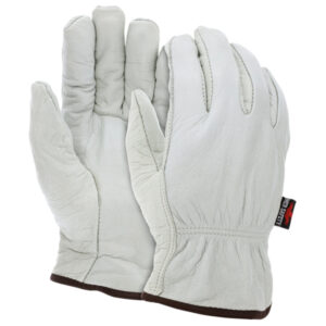 Leather Drivers Insulated Work Gloves Fleece Lined