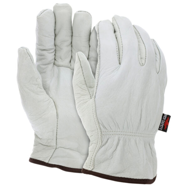 Leather Drivers Insulated Work Gloves Fleece Lined