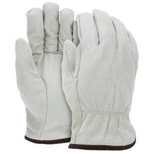 Leather Drivers Insulated Work Gloves Fleece Lined