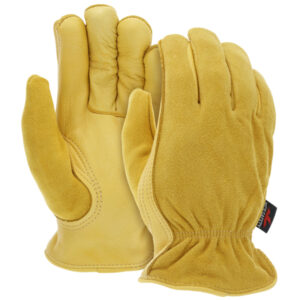 Deerskin Leather Drivers Insulated Work Gloves