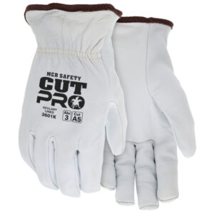 Goatskin Leather Drivers Work Gloves Kevlar and Synthetic Lined