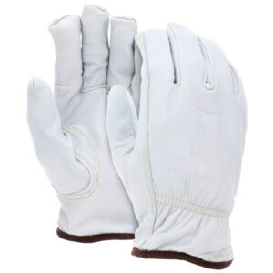 Goatskin Leather Drivers Work Gloves Cut Resistant