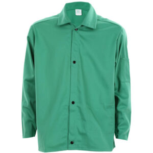 Green Cotton Welding Jacket with Arm Pocket