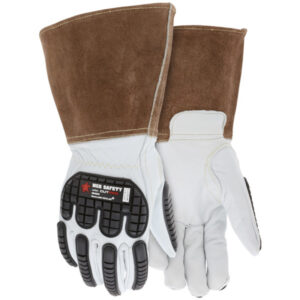 Leather Welding Work Gloves TPR back