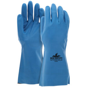 Unlined Blue NBR Rubber Gloves