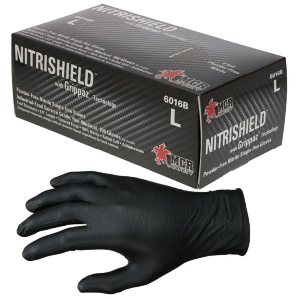 Powder Free Black Disposable Nitrile Gloves