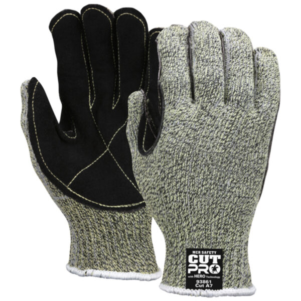 Cut Resistant Leather Palm Work Gloves