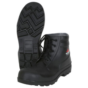 6 Inch Black PVC Work Boot, Steel Toe Steel Shank