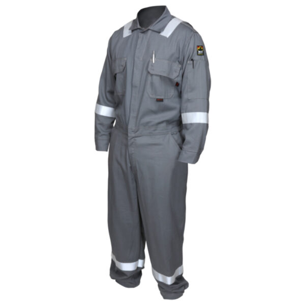 Flame Resistant Gray FR Reflective Coveralls