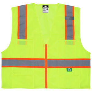Class 2 Lime Mesh Recycled Safety Vest