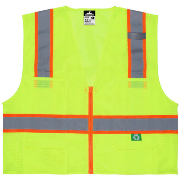 Class 2 Lime Mesh Recycled Safety Vest