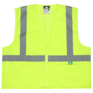 Class 2 Hi-Visibility Lime Mesh Safety Vest