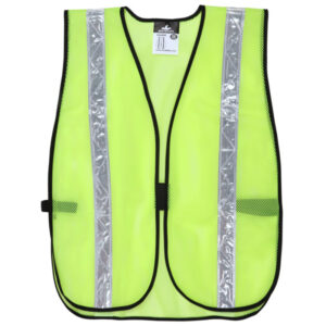 Fluorescent Lime Hi-Visibility Mesh Reflective Safety Vest