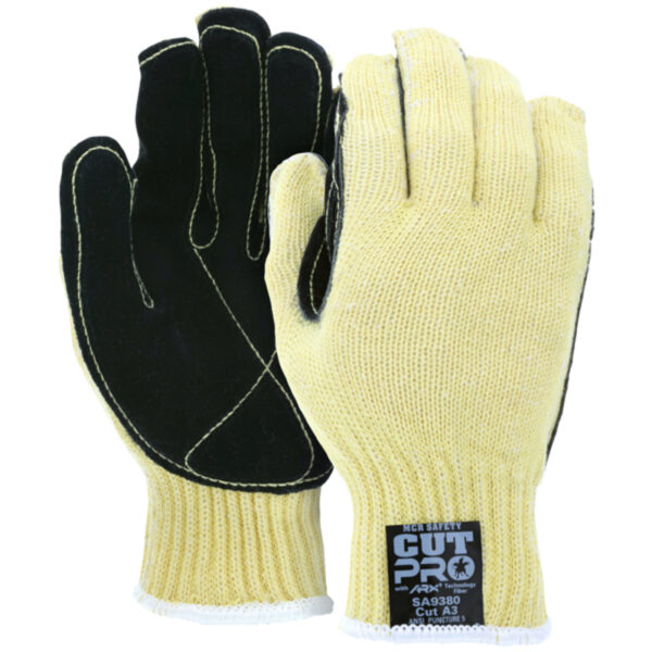 Cut Resistant Leather Palm Work Gloves