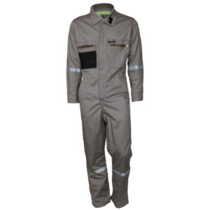 Flame Resistant Gray Work Coveralls