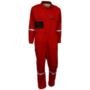 Flame Resistant Red Work Coveralls