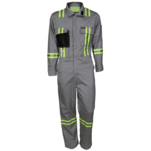 Flame Resistant Gray Work Coveralls
