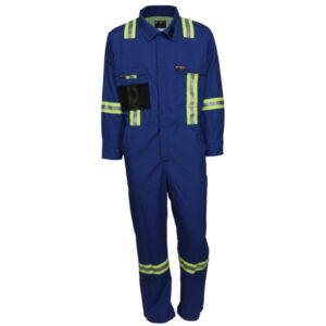 Flame Resistant Blue Work Coveralls