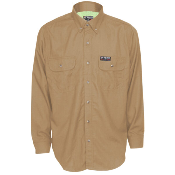 Flame Resistant FR Tan Work Shirt