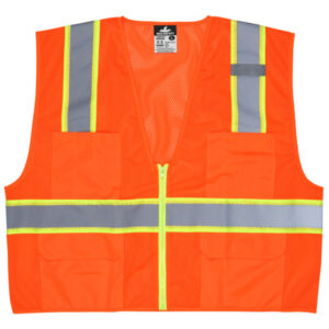 Class 2 Orange Mesh Surveyor Safety Vest