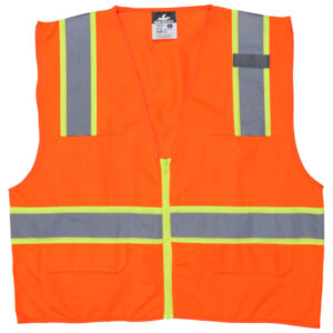 Class 2 Orange Solid Surveyor Safety Vest
