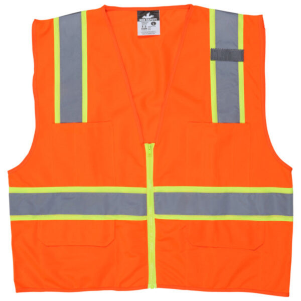 Class 2 Orange Solid Surveyor Safety Vest