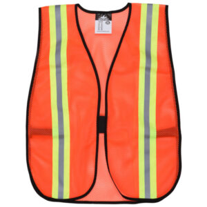 Fluorescent Orange Reflective Hi-Visibility Mesh Safety Vest