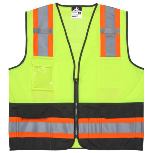 Class 2 Lime Black Safety Vest