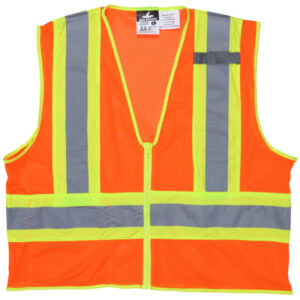 Class 2 Fluorescent Orange Mesh Safety Vest