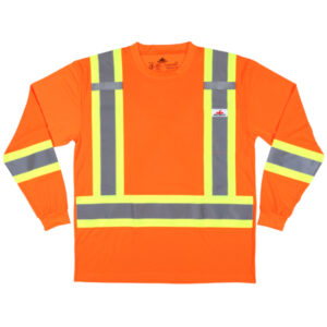 Hi Vis Fluorescent Orange Safety Work T-Shirts