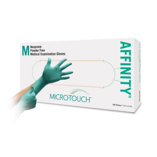 Neoprene, powder-free examination glove with excellent elasticity and barrier protection