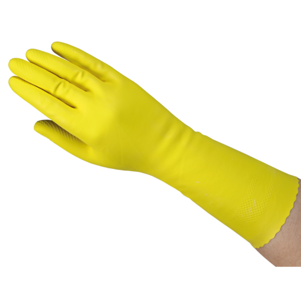 This re-usable, general purpose glove offers excellent tear resistance to withstand the rigors of routine cleaning whilst featuring a soft-flock