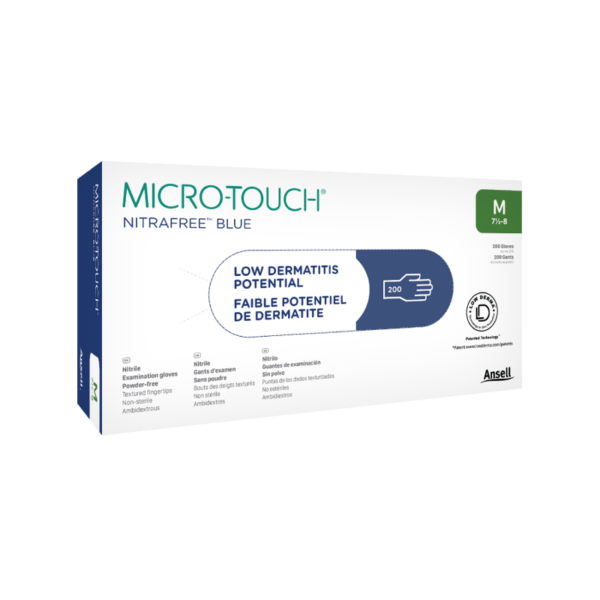 Nitrile, examination glove with reliable protection
