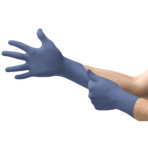 Nitrile, examination glove with reliable protection