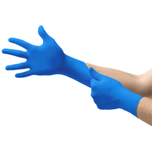 Nitrile, examination glove with reliable protection