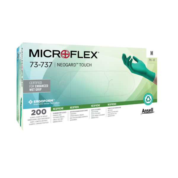 Comfortable neoprene exam gloves, certified for exceptional wet grip