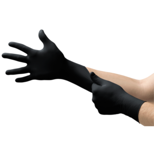 Black Nitrile Exam Glove with Textured Fingertips