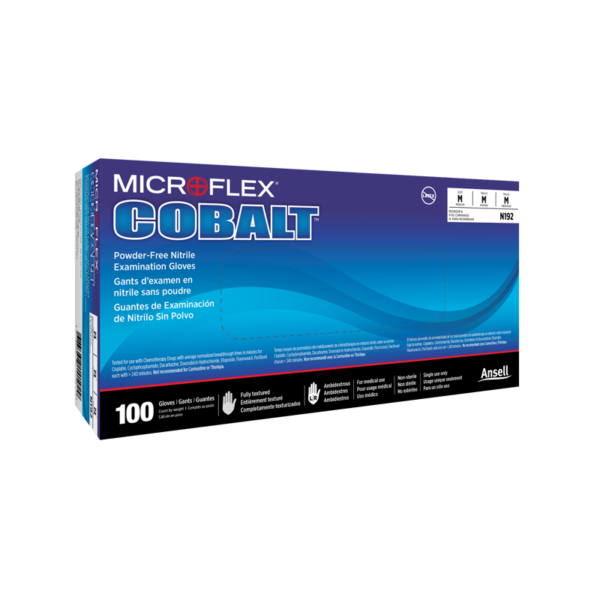 Fully Textured, Cobalt Blue Nitrile Exam Glove