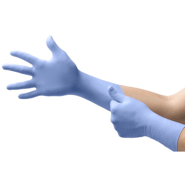 Nitrile Exam Glove with Textured Fingertips and Extended Cuff