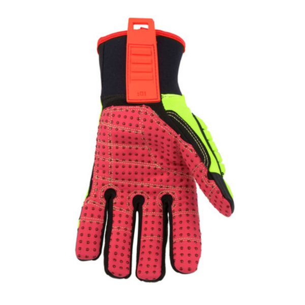 Heavy-duty, oil-resistant impact gloves with a Silicone Dot® palm for enhanced grip