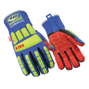 Heavy-duty gloves with waterproof barrier, ensuring hand safety and comfort