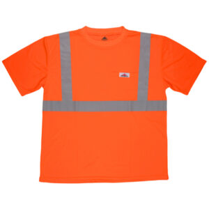 Hi Vis Fluorescent Orange Safety Work T-Shirts