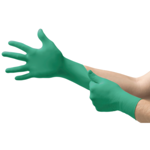 Powdered Disposable Nitrile Glove with Enhanced Chemical Splash Protection