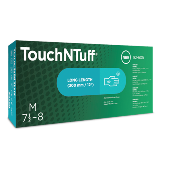 Extended Cuff Disposable Nitrile Glove with Enhanced Chemical Splash Protection