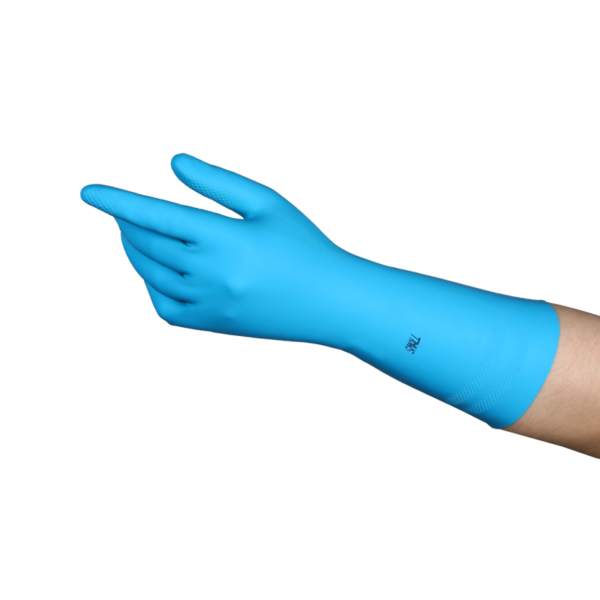 This re-usable utility glove offers adequate protection from chemicals and harsh materials whilst featuring a diamond-embossed external surface to