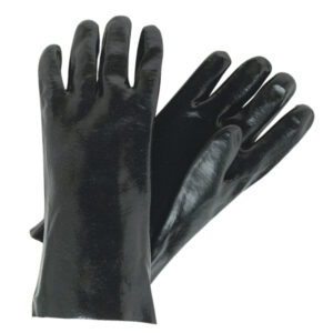 Black PVC Coated Safety Gloves