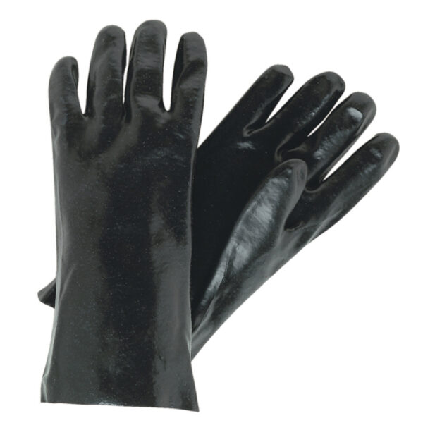 Black PVC Coated Safety Gloves